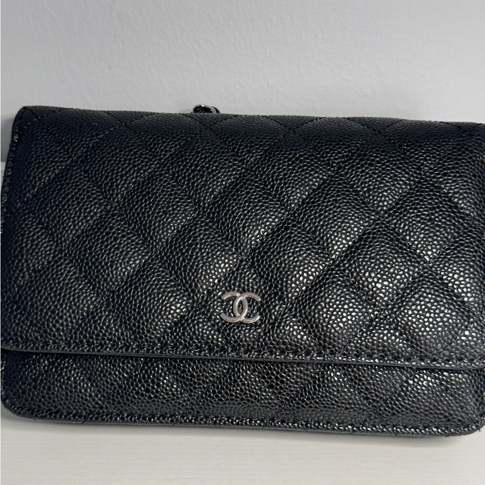 CHANEL Black Quilted Clutch
